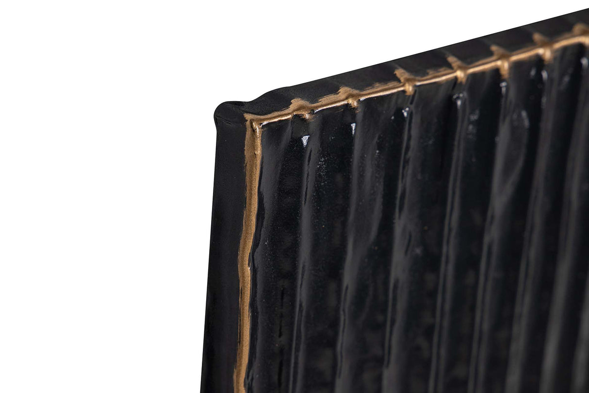 ADORNO PARED METAL NEGRO BLANCO 88x5x60 CM