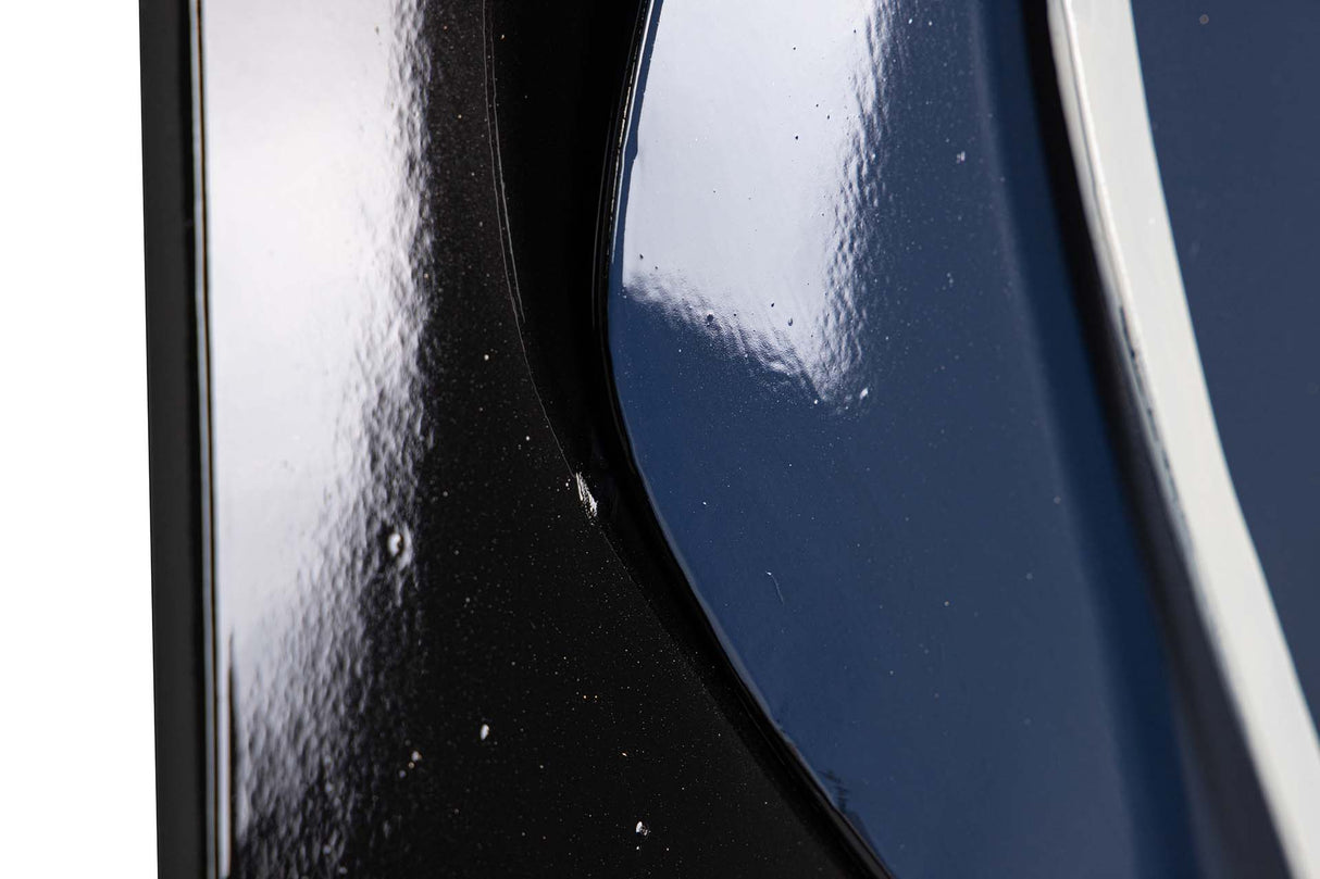 Black Metall Metall -Wand 66x6x81 cm