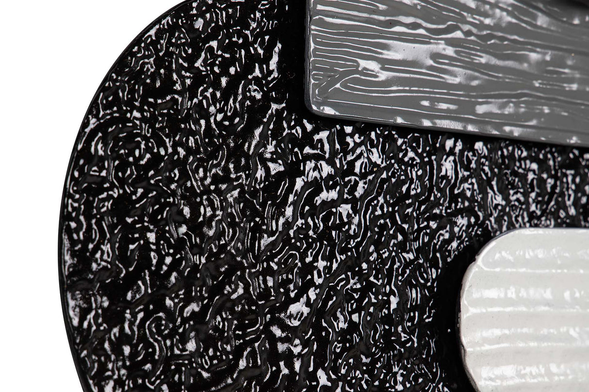 Black Metallwandgrau 91x5x50 cm