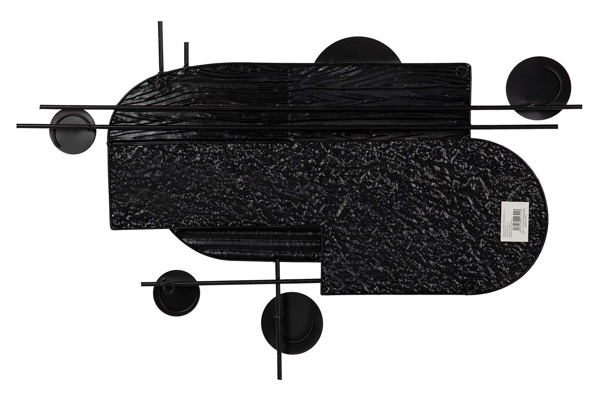 Black Metallwandgrau 91x5x50 cm
