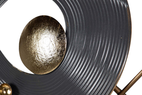 Golden Black Metall Wand schmücken 91x5x50 cm