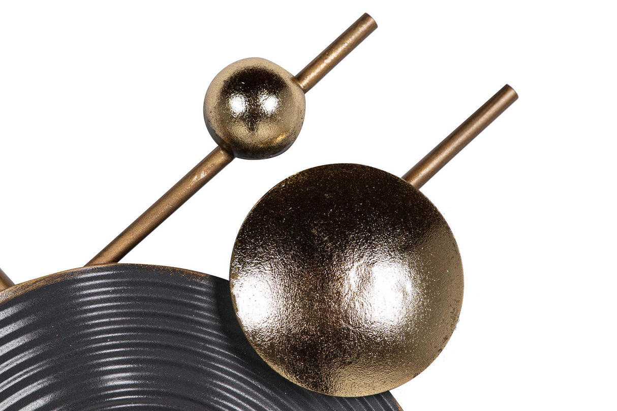 Golden Black Metall Wand schmücken 91x5x50 cm