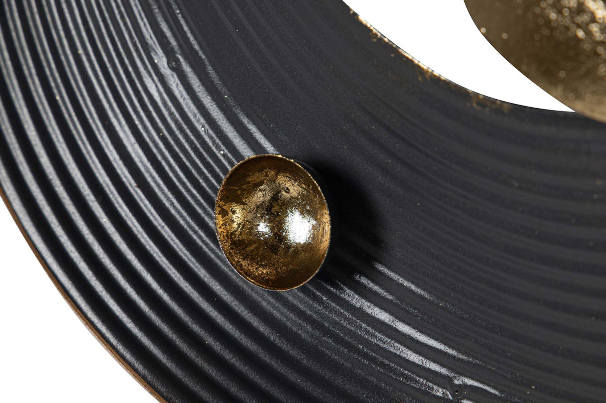 Golden Black Metall Wand schmücken 91x5x50 cm