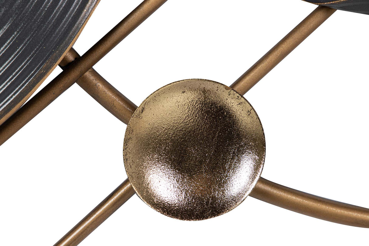 Golden Black Metall Wand schmücken 91x5x50 cm