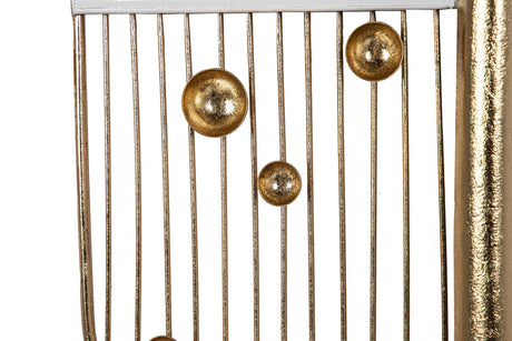 Goldener schwarzer Spiegelmetallwand 39x3x90 cm