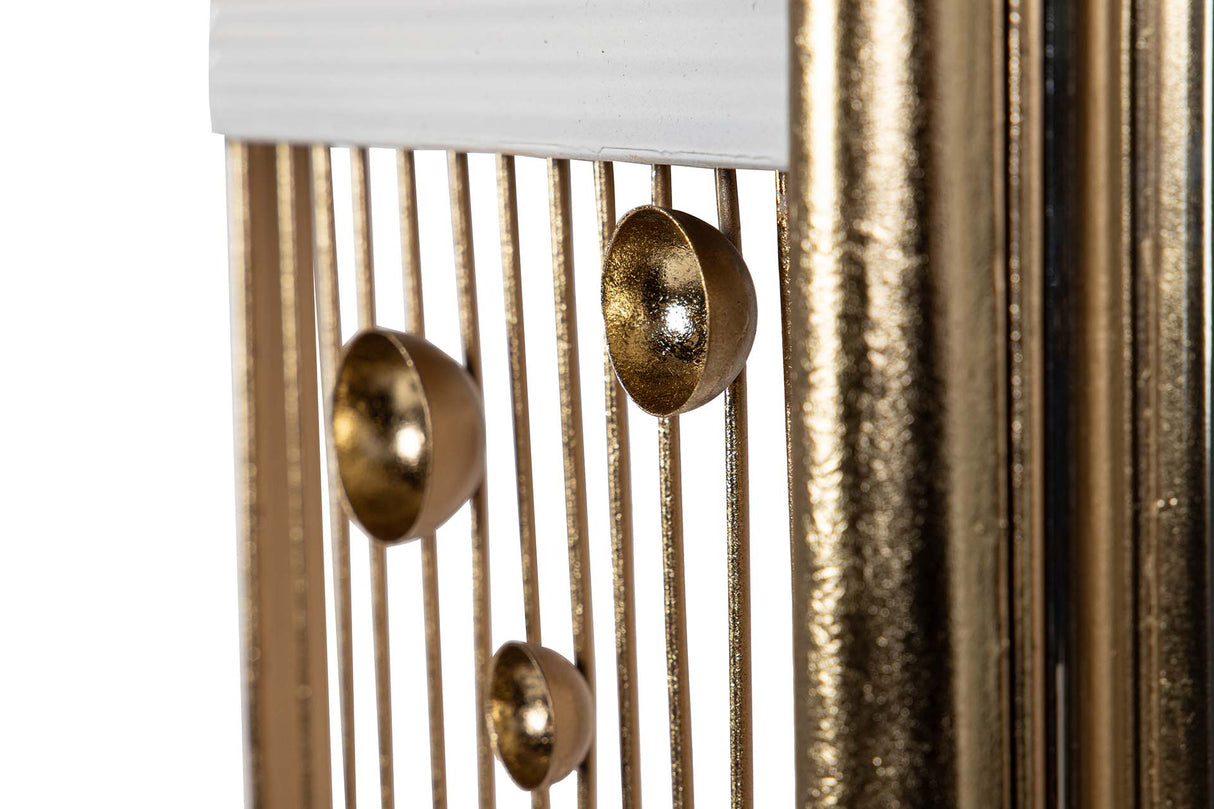Goldener schwarzer Spiegelmetallwand 39x3x90 cm