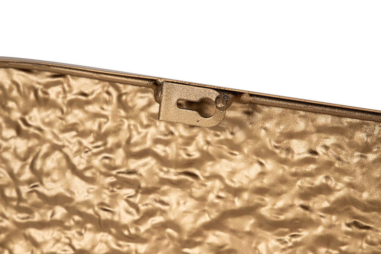 Goldener schwarzer Spiegelmetallwand 39x3x90 cm