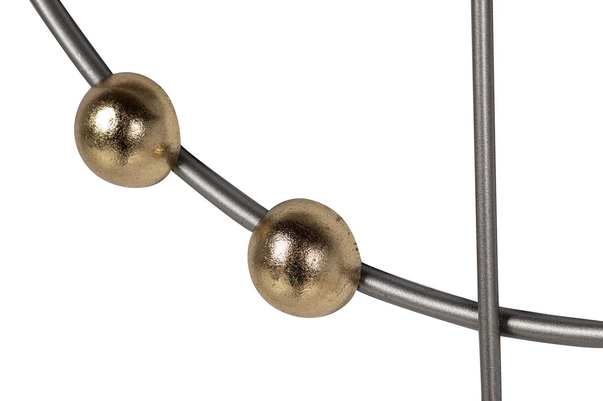 ADORNO PARED METAL MARRON DORADO 84x5x67 CM