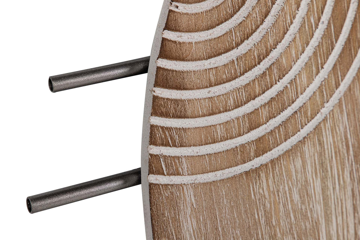 ADORNO PARED METAL MARRON DORADO 84x5x67 CM