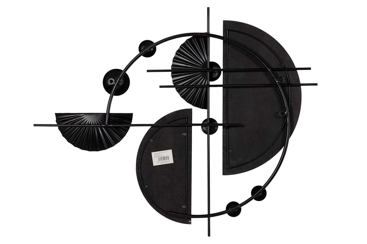 ADORNO PARED METAL MARRON DORADO 84x5x67 CM