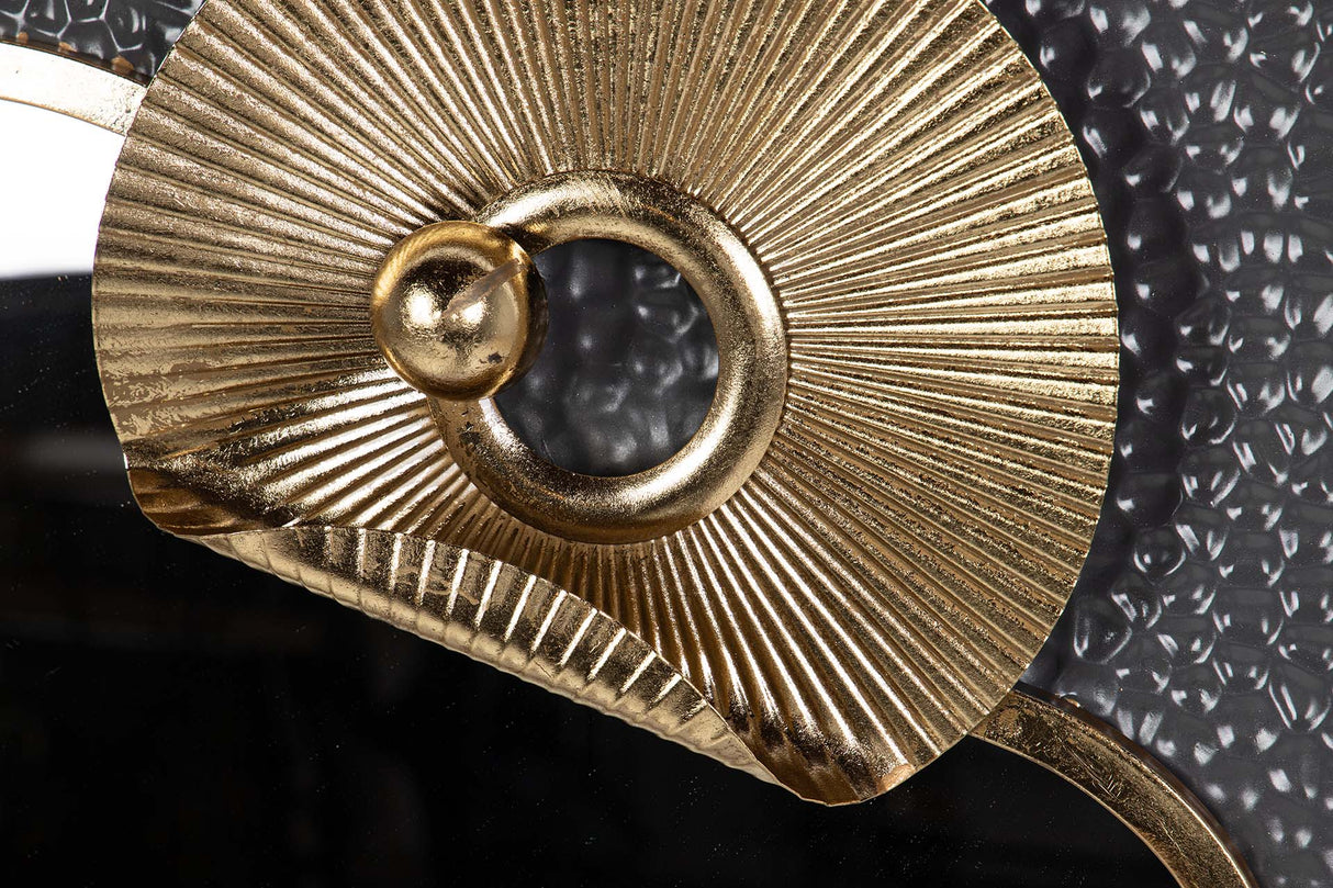 Mur de miroir gris doré 80x7x72 cm