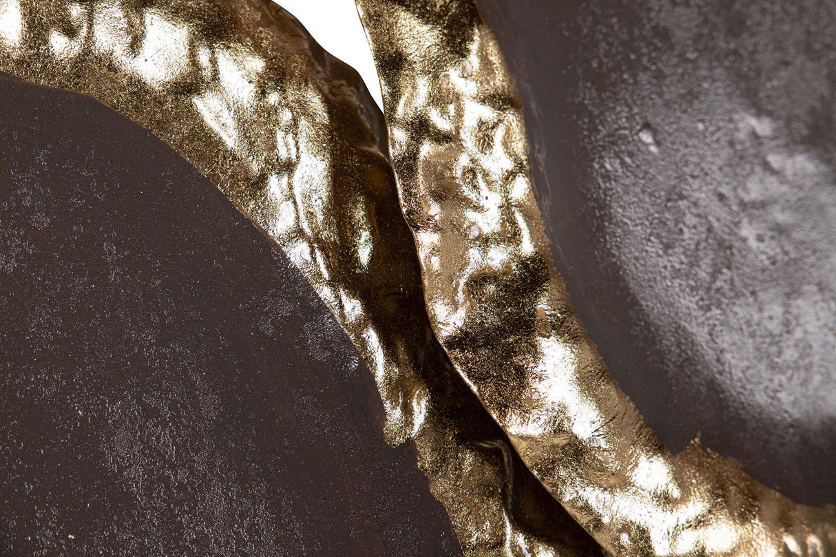 Weiße braune Metallwandverzierung 82x6x50 cm