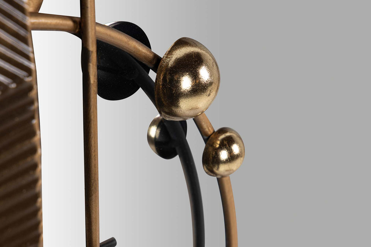 Goldbrauner Spiegelmetallwand 94x8x70 cm