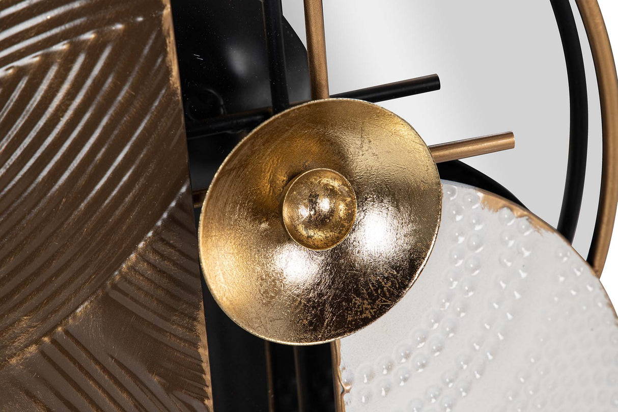 Goldbrauner Spiegelmetallwand 94x8x70 cm