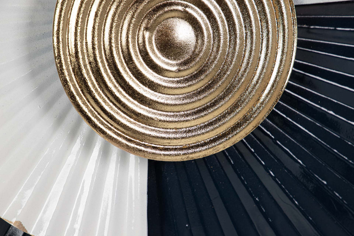 ADORNO PARED METAL AZUL DORADO 71x6x77 CM