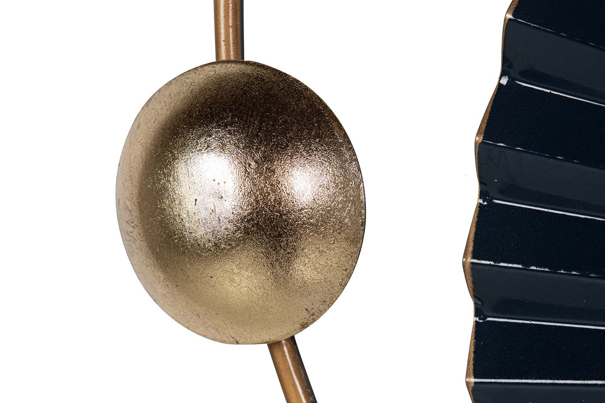 ADORNO PARED METAL AZUL DORADO 71x6x77 CM