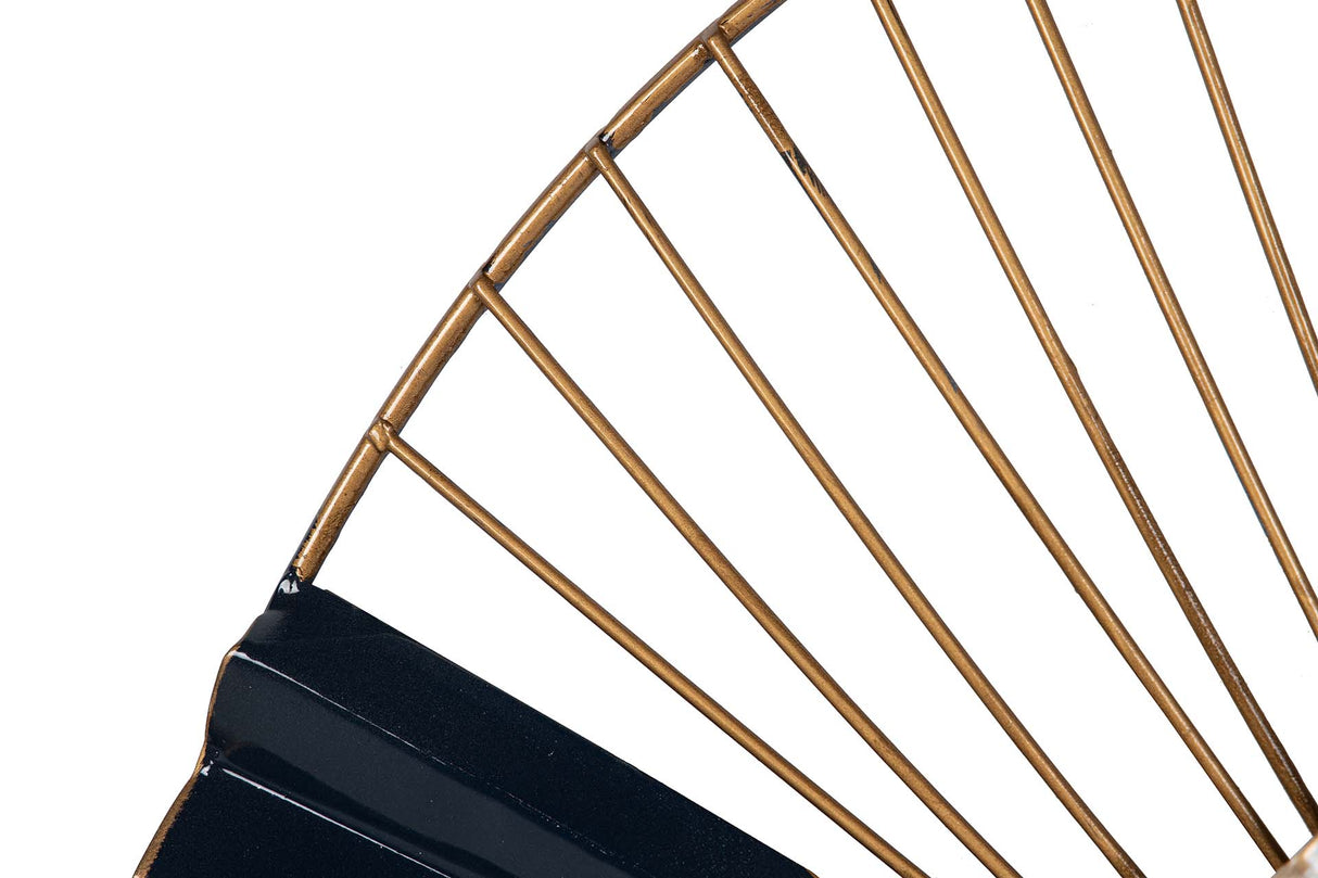 ADORNO PARED METAL AZUL DORADO 71x6x77 CM