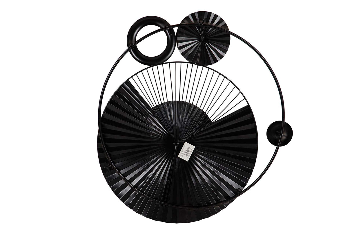 ADORNO PARED METAL AZUL DORADO 71x6x77 CM