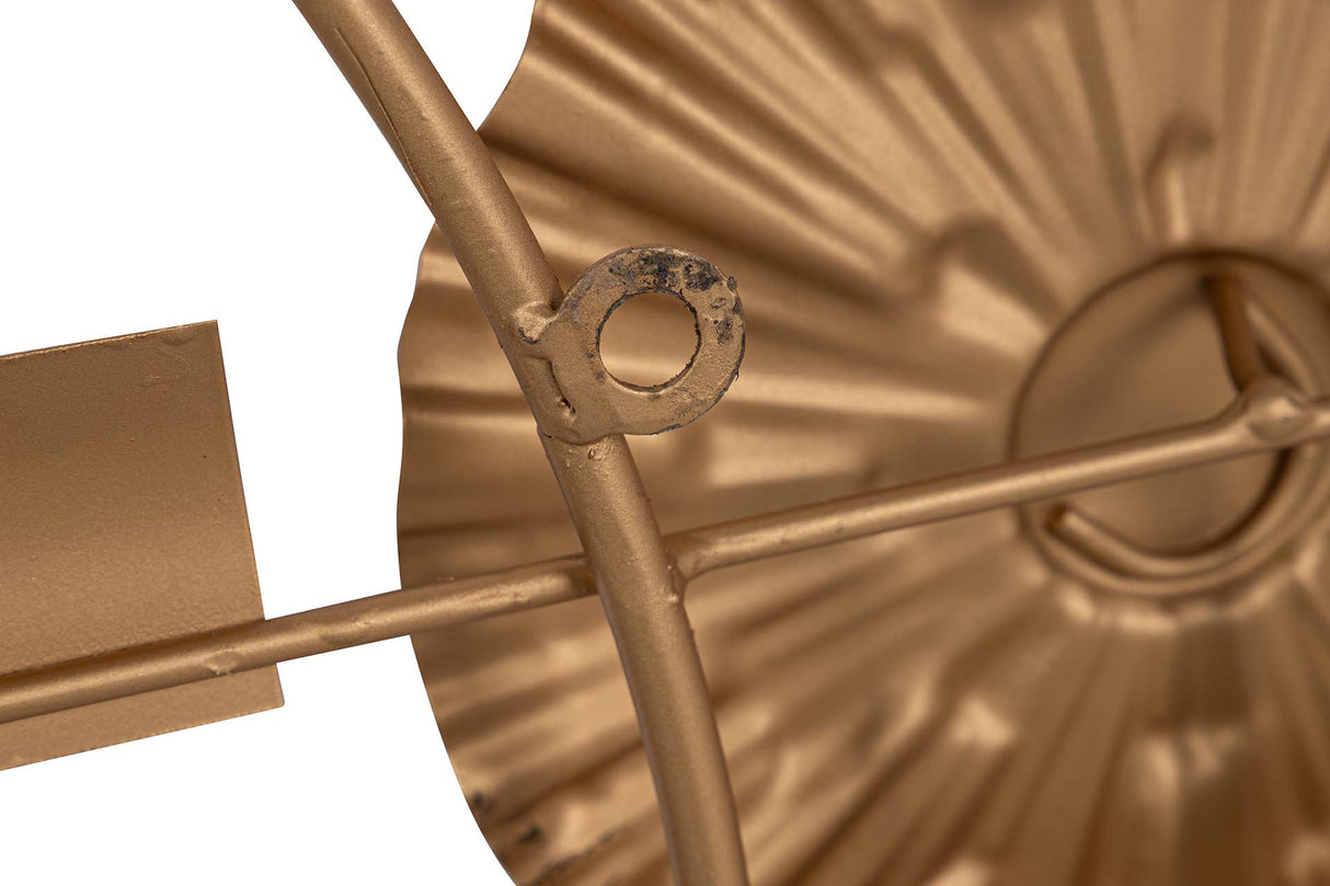 ADORNO PARED METAL BLANCO MARRÓN 91x5x50 CM