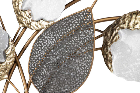 ADORNO PARED METAL DORADO MARRÓN 118x6x60 CM