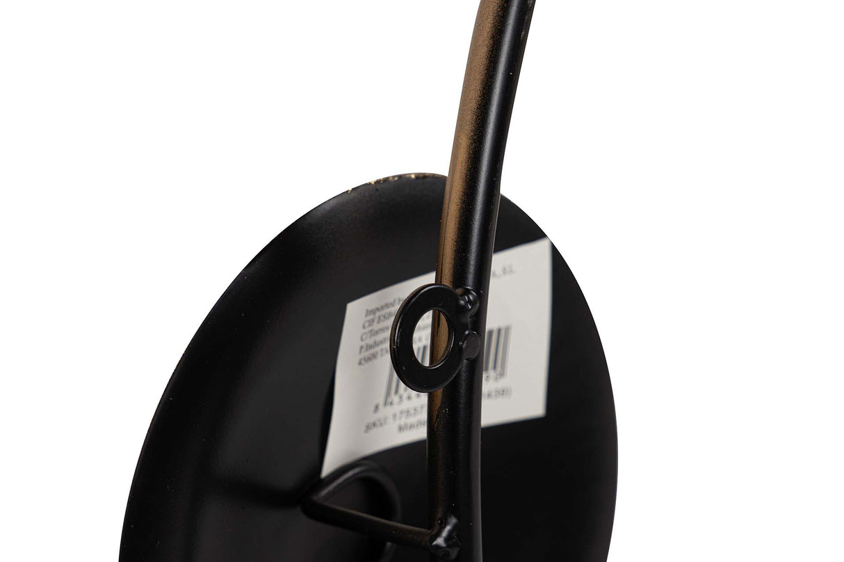 ADORNO PARED METAL BLANCO NEGRO 71x6x59 CM