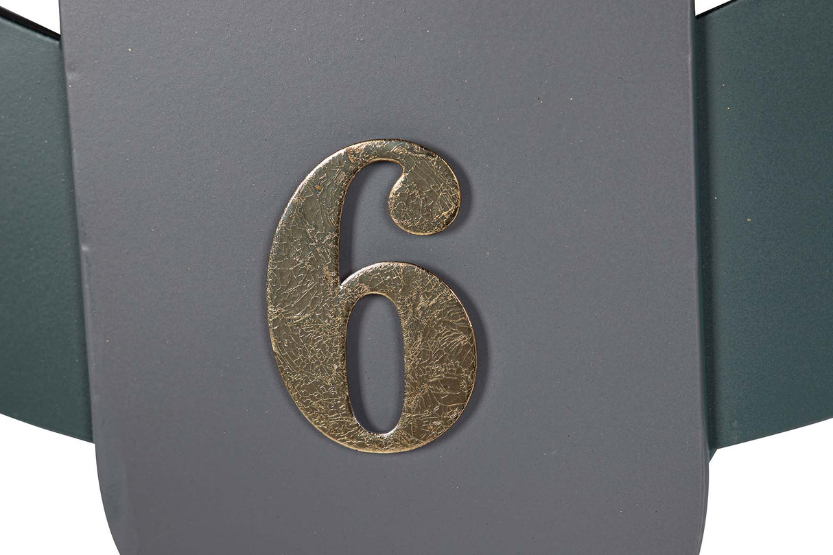 Goldene graue Metallwand 59x4x71 cm