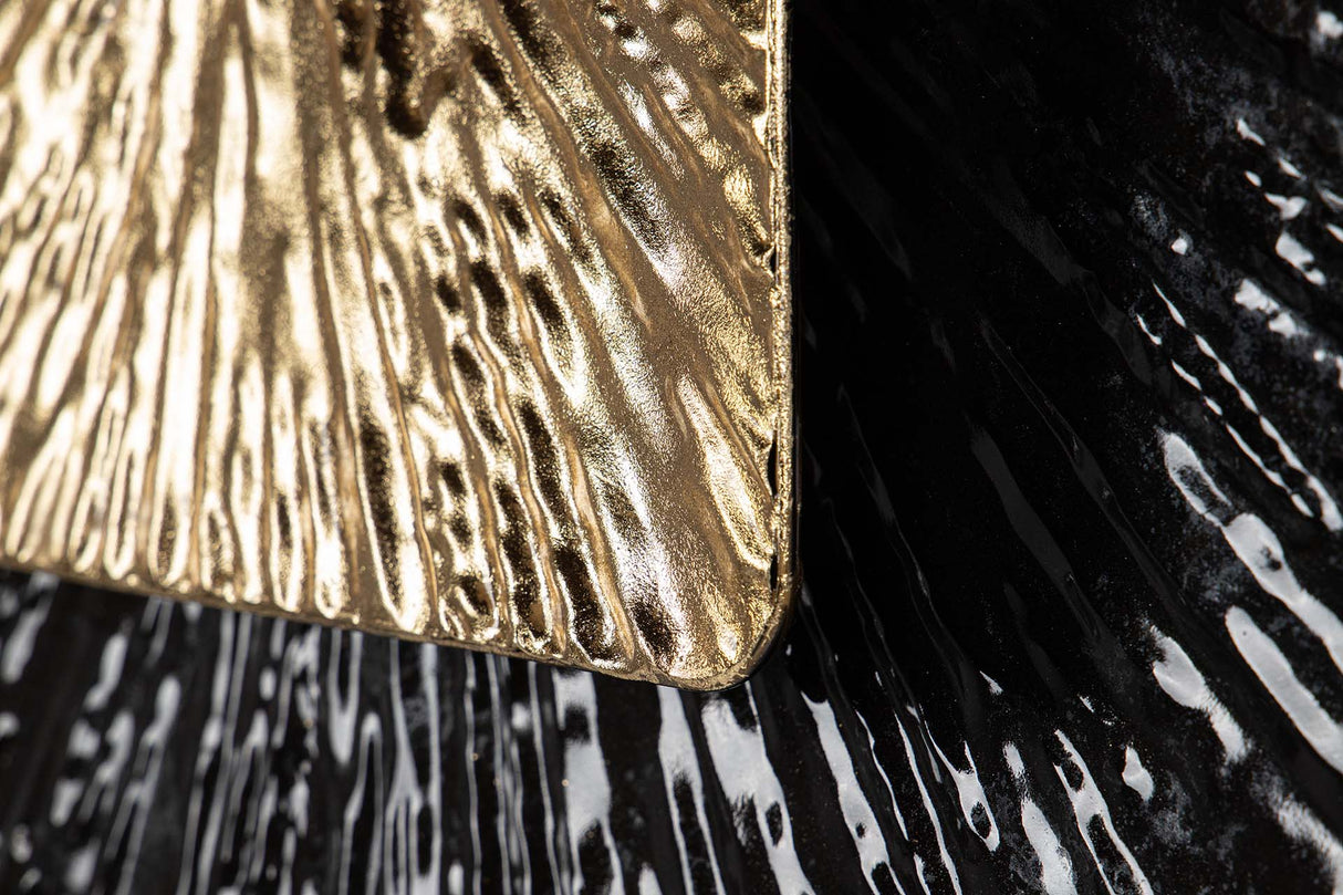 Mur de miroir doré noir 53x7x53 cm