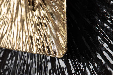 Schwarzes goldener Spiegelmetallwand 53x7x53 cm
