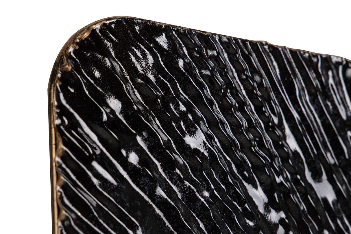 Mur de miroir doré noir 53x7x53 cm