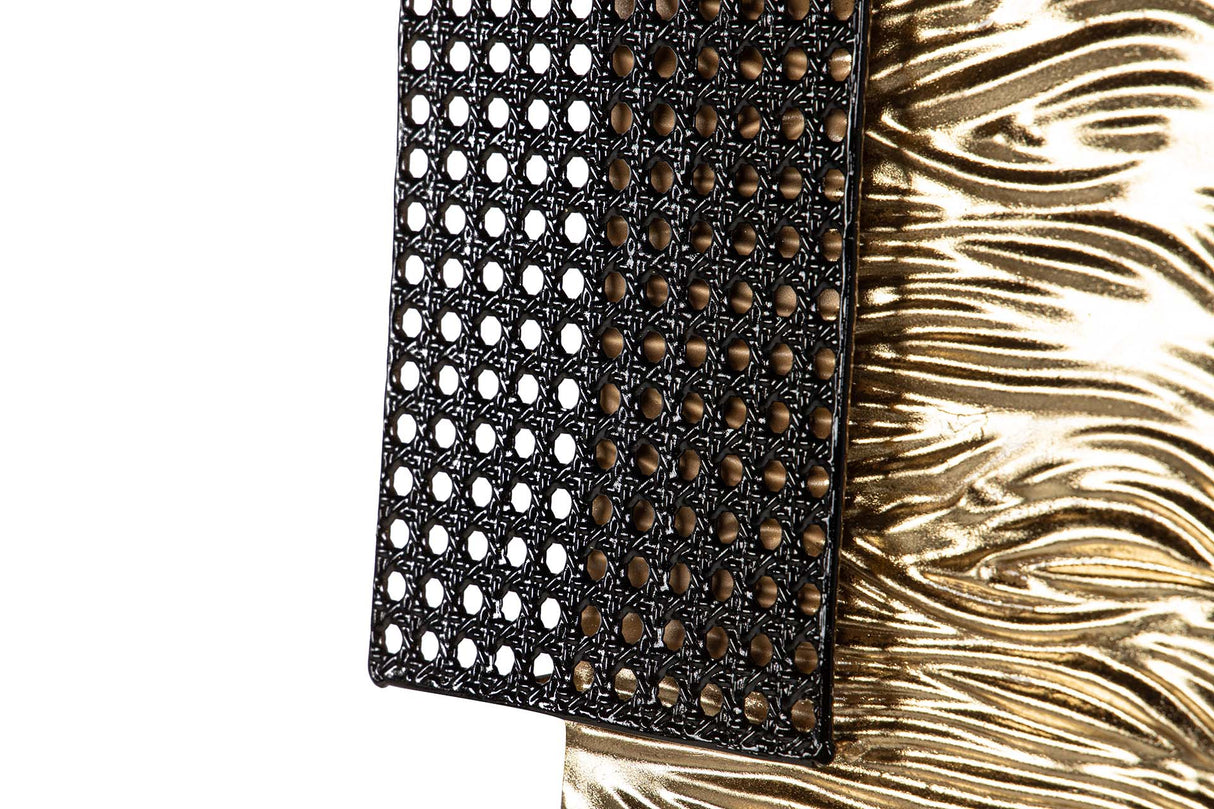 ADORNO PARED METAL DORADO NEGRO 63x5x126 CM