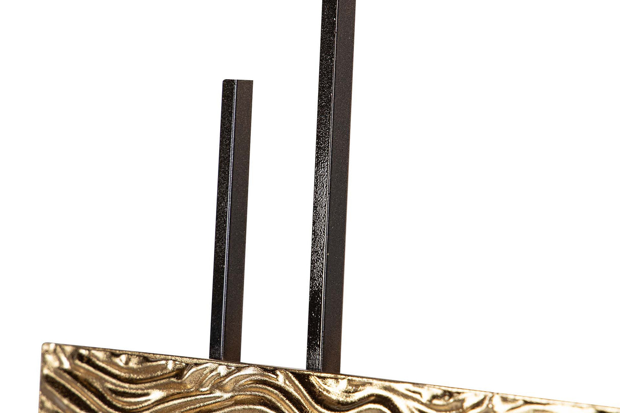 ADORNO PARED METAL DORADO NEGRO 63x5x126 CM