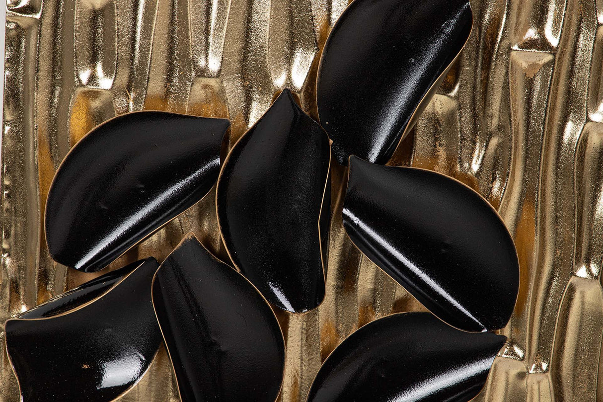 ADORNO PARED METAL DORADO NEGRO 63x5x126 CM