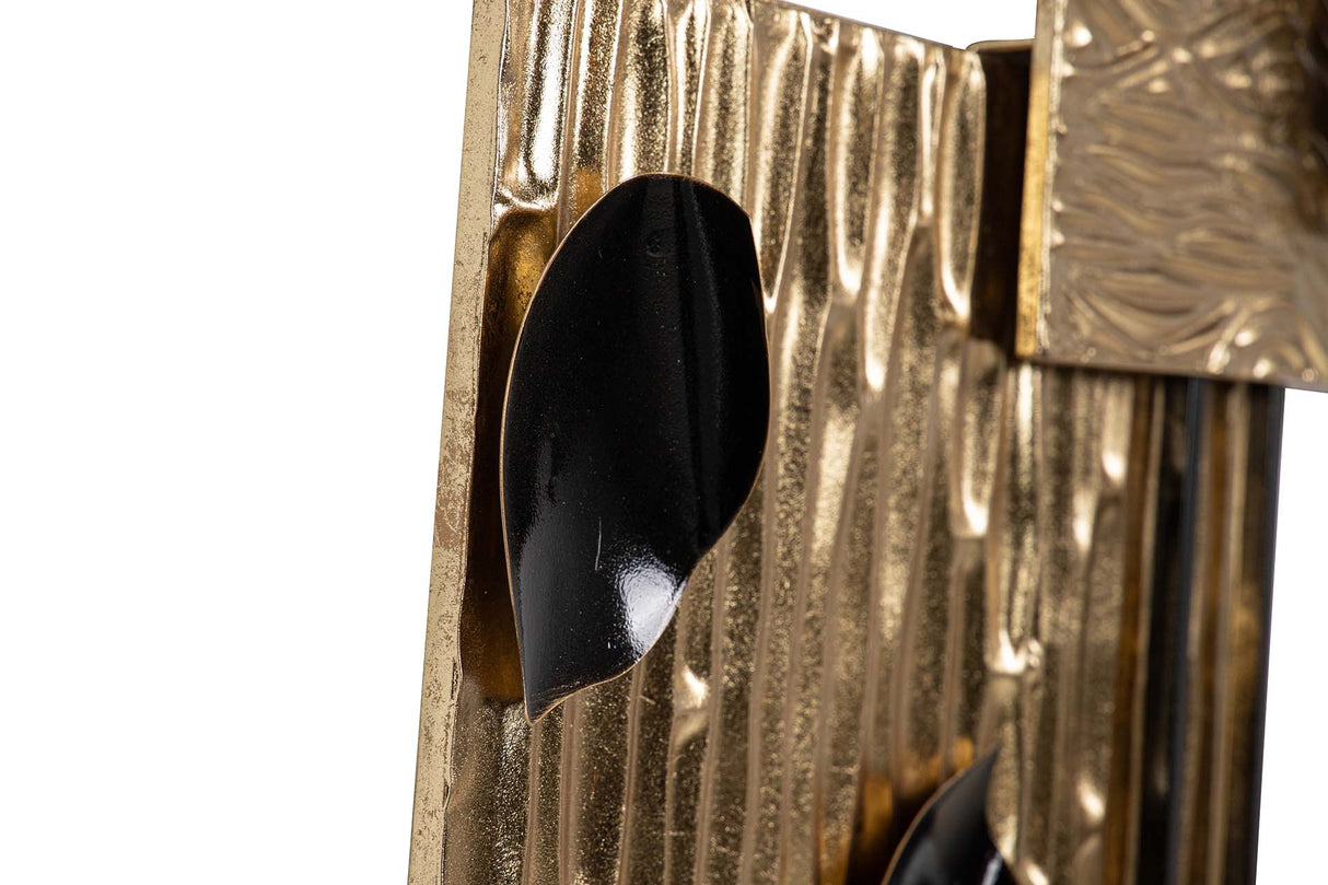 ADORNO PARED METAL DORADO NEGRO 63x5x126 CM