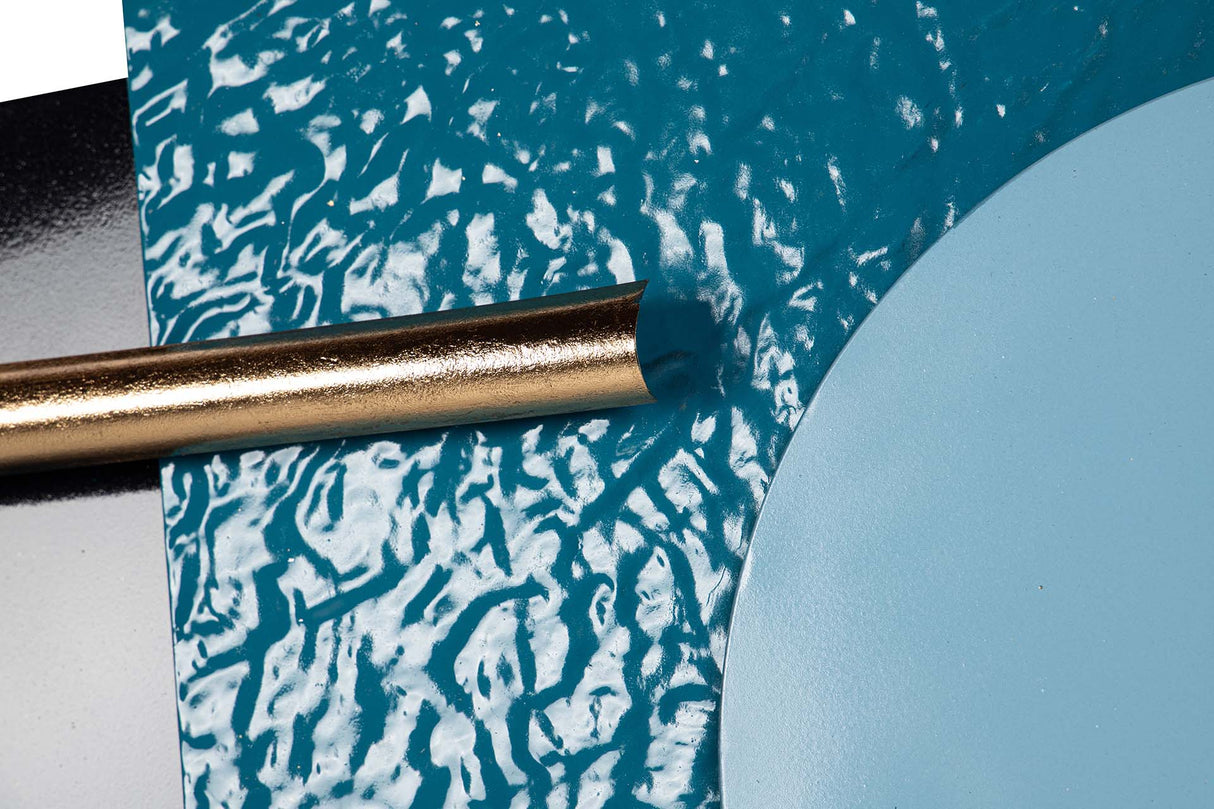 Mur de métal noir 74x6x58 cm