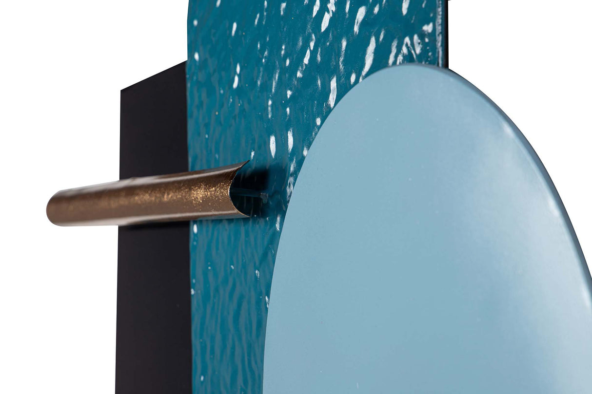 Mur de métal noir 74x6x58 cm