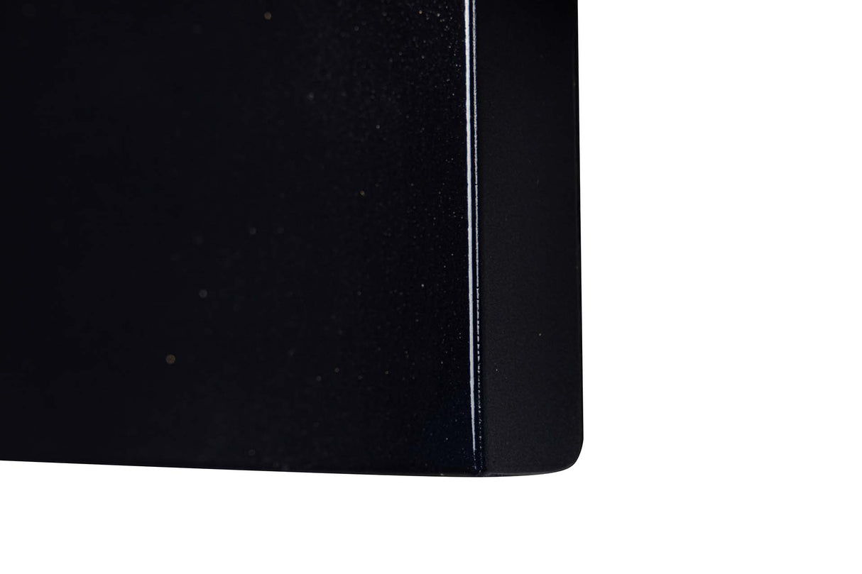 Mur de métal noir 74x6x58 cm