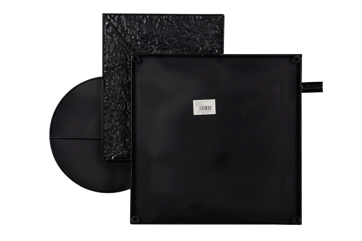 Mur de métal noir 74x6x58 cm