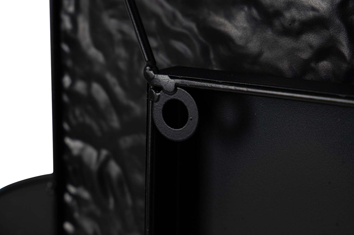 Mur de métal noir 74x6x58 cm