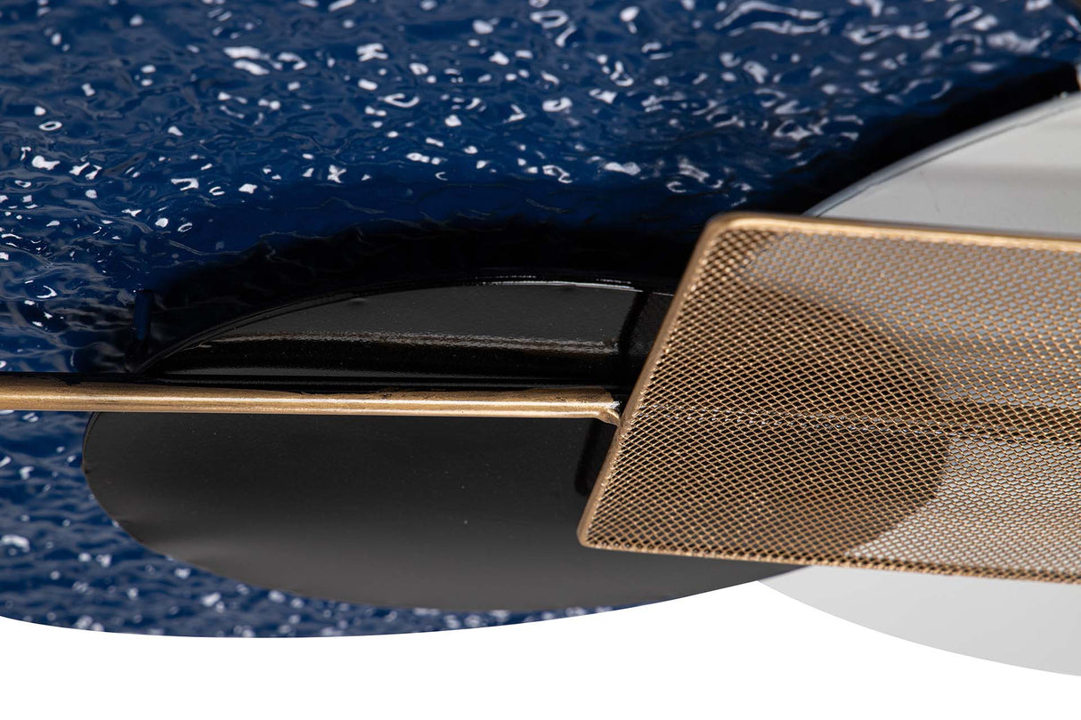 ADORNO PARED METAL AZUL BLANCO 84x3x42 CM