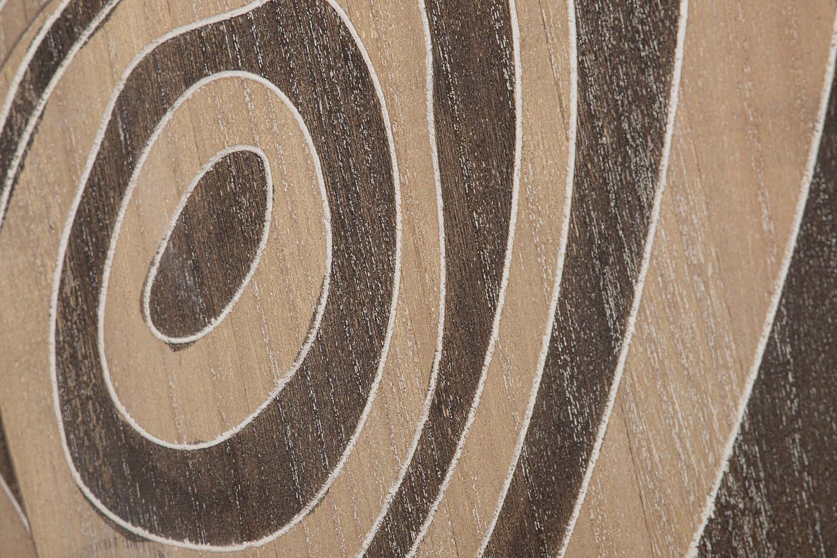 ADORNO PARED MADERA BEIGE MARRÓN 128x4x53 CM