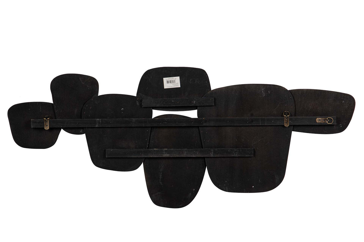 ADORNO PARED MADERA BEIGE MARRÓN 128x4x53 CM