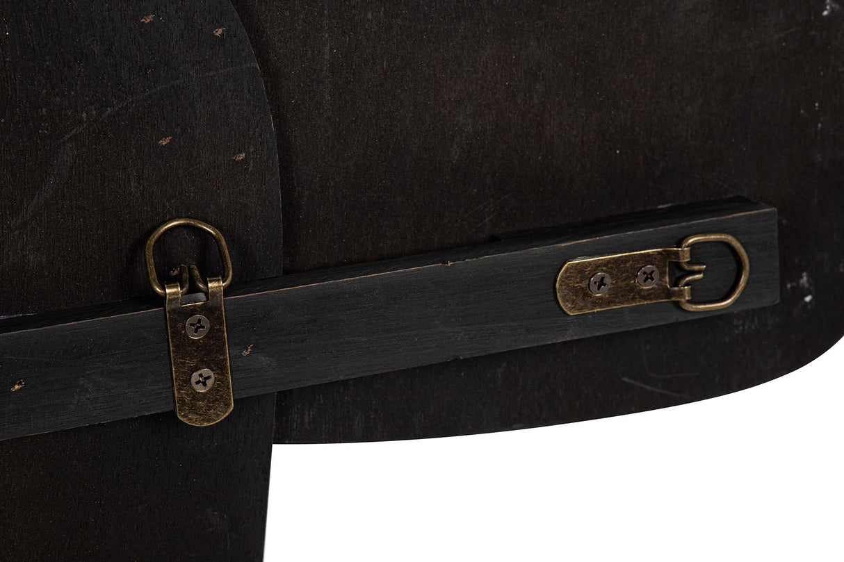 ADORNO PARED MADERA BEIGE MARRÓN 128x4x53 CM