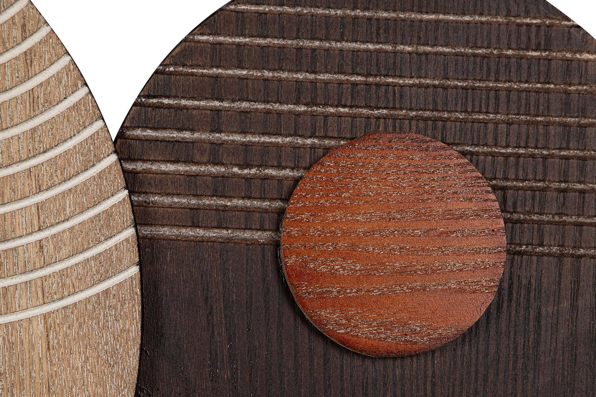 ADORNO PARED MADERA MARRÓN NEGRO 107x3x50 CM