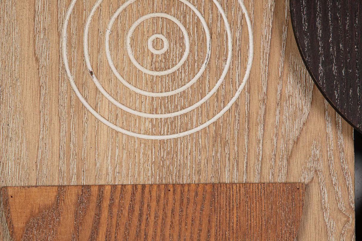 ADORNO PARED MADERA MARRÓN NEGRO 107x3x50 CM