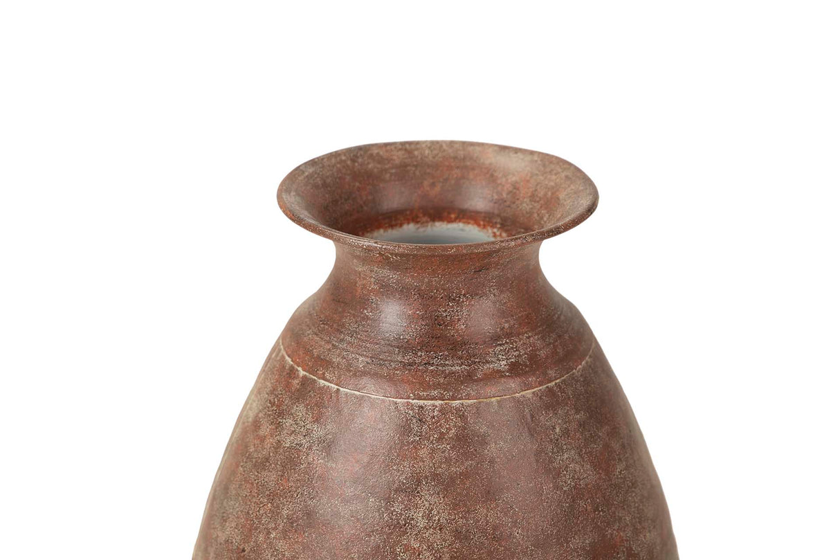 Florero Metal Brown Bege 28x28x46 cm