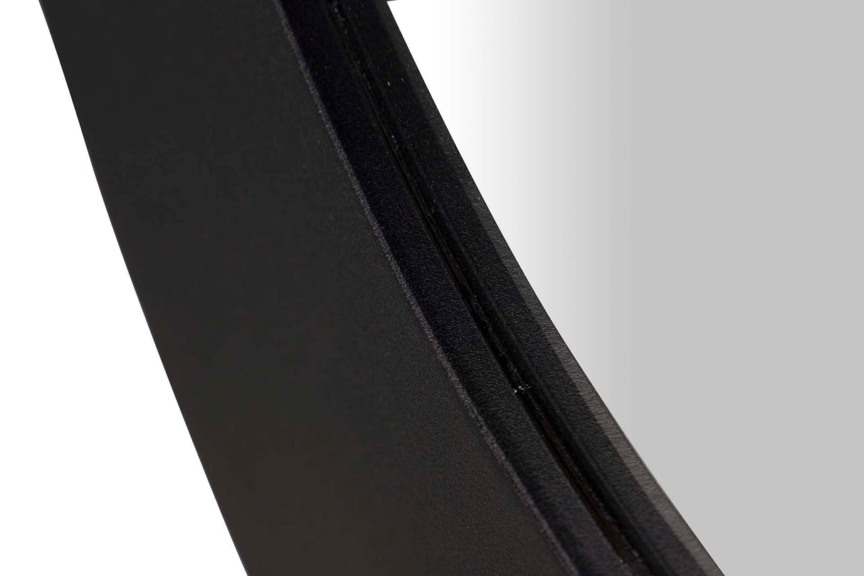 Espelho de metal redondo preto 90x3x90 cm
