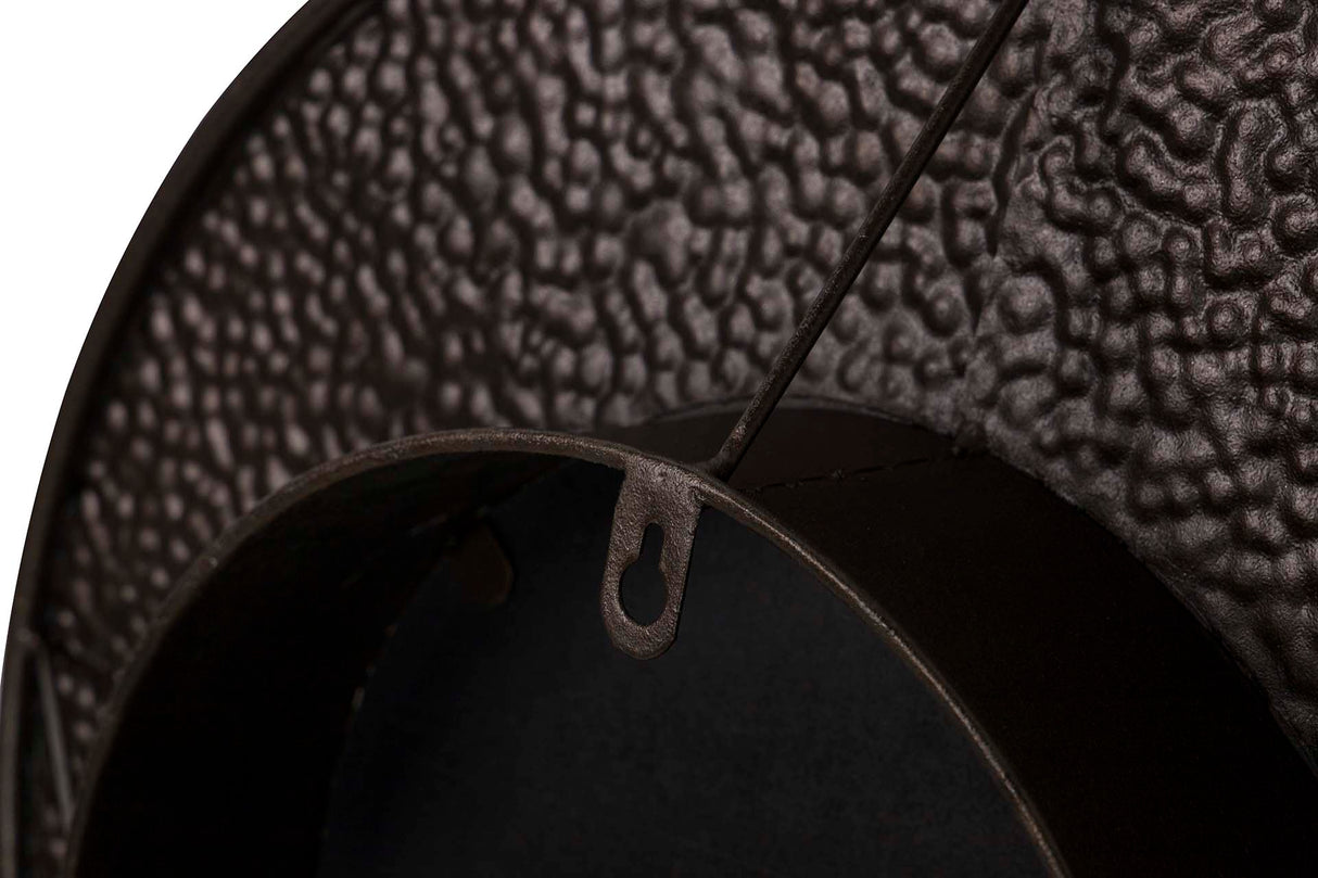 ESPEJO METAL REDONDO MARRÓN DORADO 85x8x85 CM