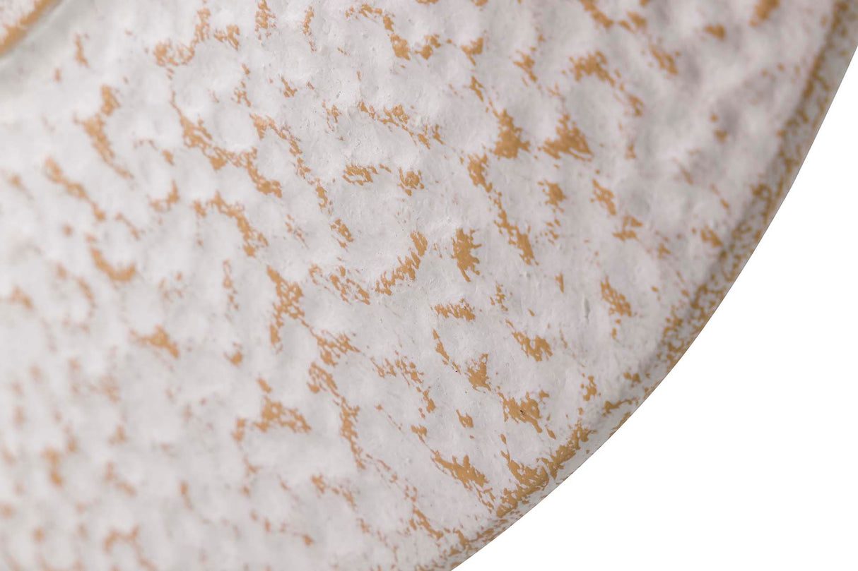 Miroir métallique rond beige 65x8x65 cm