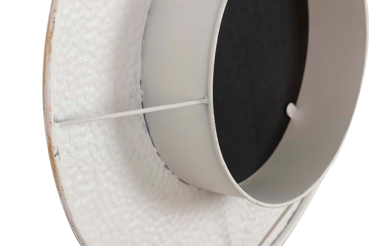 Miroir métallique rond beige 65x8x65 cm