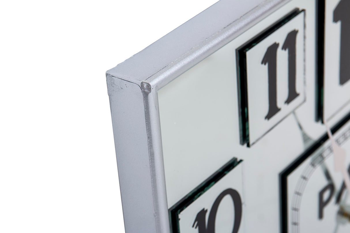 Miroir / MDF / horloge murale en métal 60x5x60 cm